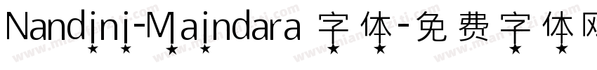 Nandini-Maindara 字体字体转换